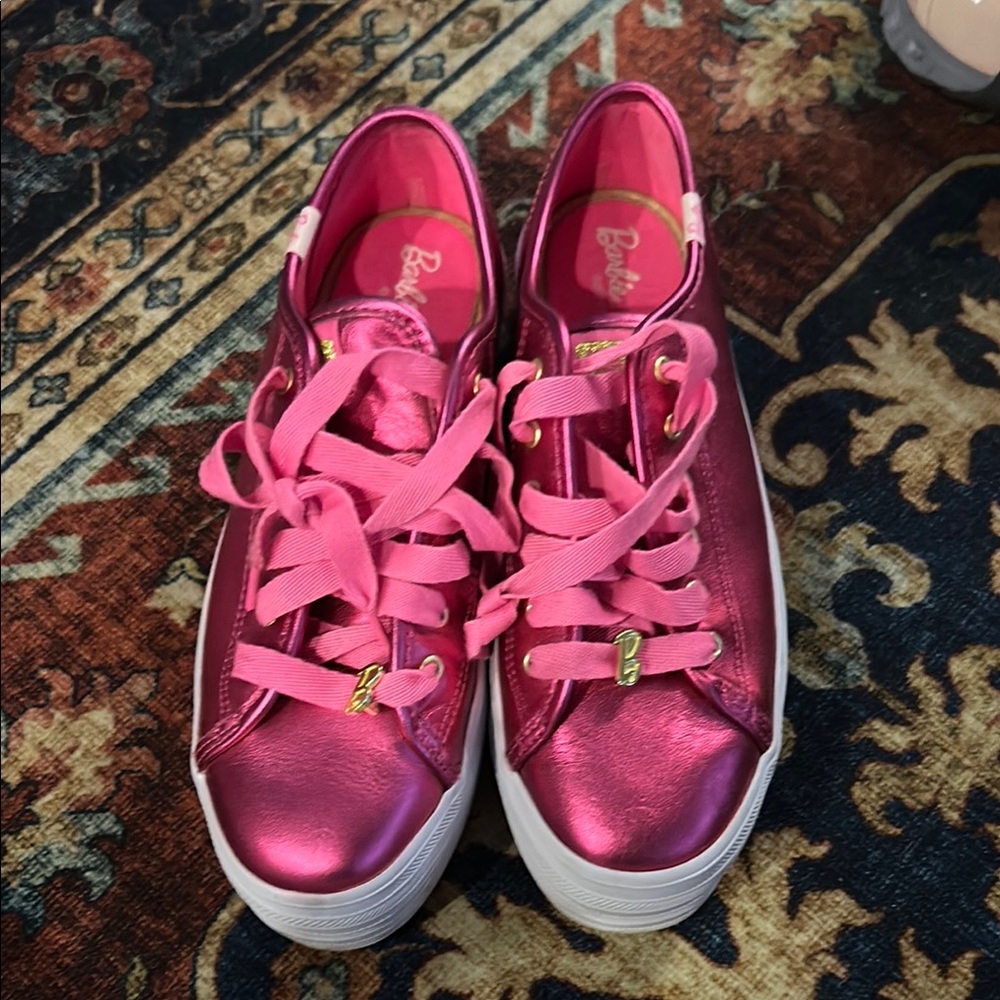 Barbie Pink Sneakers Vibrant Low-Top Style size 6.5